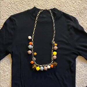 Jcrew Vintage Colorful Beaded Necklace with Flowers